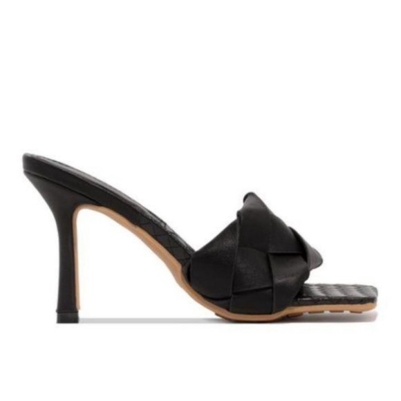 Woven Square Toe Mules - Picture 4 of 7